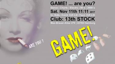 GAME!, 13 Stock, Bar Rossi, November, 2017, Hamburg