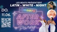 Flyer Latin White Night 11.6. im Cascadas Club